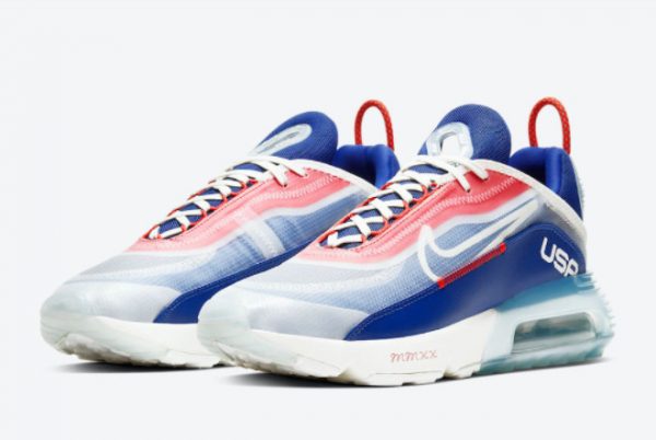 Latest Nike Air Max 2090 USA Sail Chile Red-Deep Royal Blue 2021 For Sale CT2010-100 -2