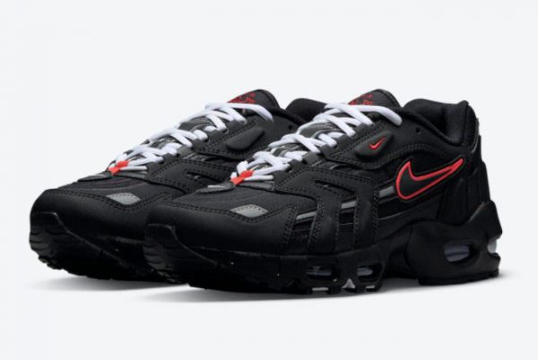 Latest Nike Air Max 96 II Black Black-Sport Red-White 2021 For Sale DC9409-002-2