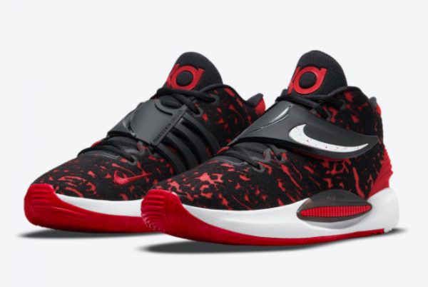 Latest Nike KD 14 Bred Black Red-White 2021 For Sale CW3935-006-1