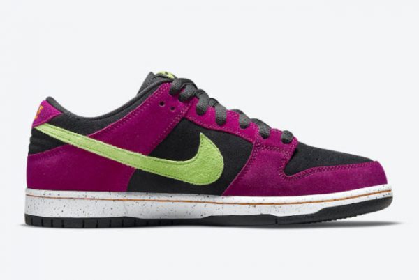 Latest Nike SB Dunk Low Red Plum Red Plum Black-Taxi-Citron 2021 For Sale BQ6817-501-1
