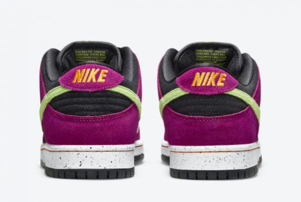 Latest Nike SB Dunk Low Red Plum Red Plum Black-Taxi-Citron 2021 For Sale BQ6817-501-3