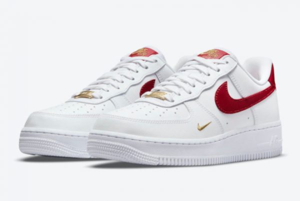 New Nike Air Force 1 07 Essential White/Gym Red For Sale CZ0270-104-2