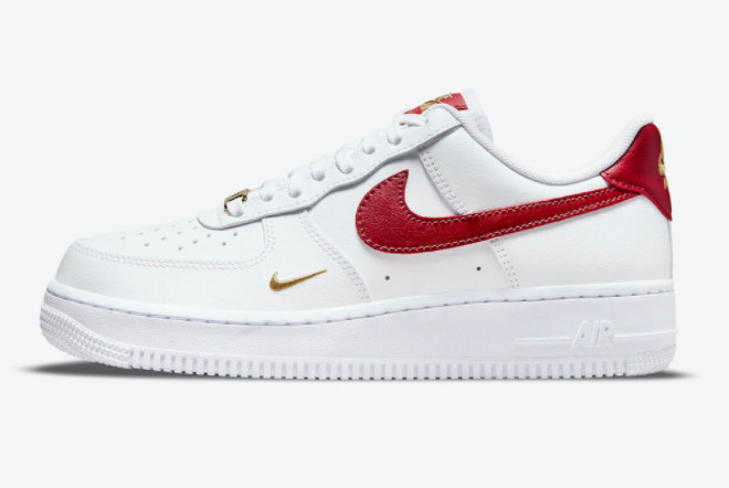 New Nike Air Force 1 07 Essential White/Gym Red For Sale CZ0270-104