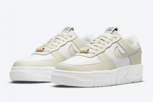 New Nike Air Force 1 Pixel Cashmere Cashmere/Black-Sail-White 2021 For Sale CK6649-702 -1