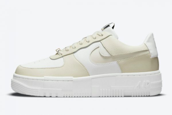 New Nike Air Force 1 Pixel Cashmere Cashmere/Black-Sail-White 2021 For Sale CK6649-702