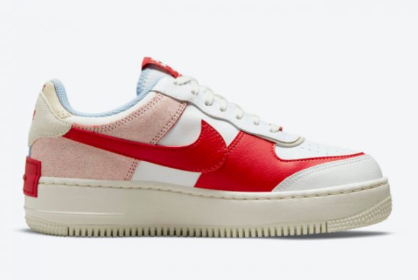 New Nike Air Force 1 Shadow White Red-Light Blue 2021 For Sale CI0919-108-1