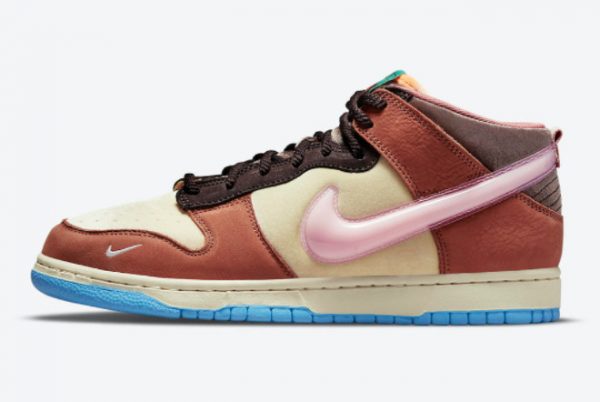 Social Status x Nike Dunk Mid Canvas Mid Soft Pink-Burnt Brown 2021 For Sale DJ1173-700