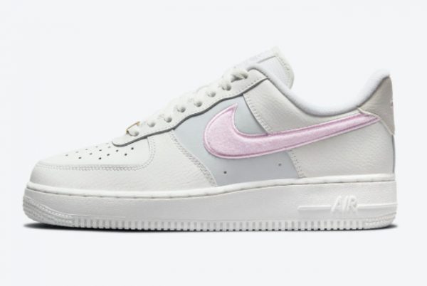 Cheap Nike Air Force 1 Low Chenille Swoosh Plush Pink DQ0826-100