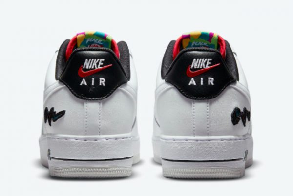 Cheap Nike Air Force 1 Low Peace Love Swoosh White/White-University Red 2021 For Sale DM8148-100-3