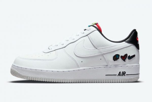 Cheap Nike Air Force 1 Low Peace Love Swoosh White/White-University Red 2021 For Sale DM8148-100