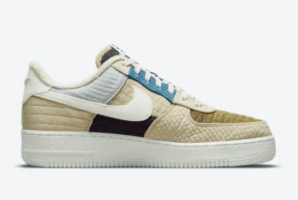 Cheap Nike Air Force 1 Low Toasty Brown Kelp Sail-Rattan-Cave Purple 2021 For Sale DC8744-301-1