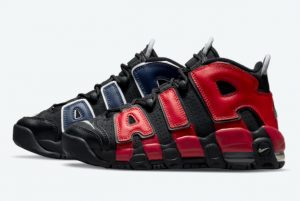 Cheap Nike Air More Uptempo GS Black Red Navy 2021 For Sale DM0017-001