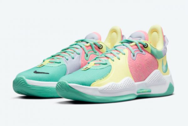 Cheap Nike PG 5 Daughters Green Glow White-Sunset Pulse-Black 2021 For Sale CW3143-301-2