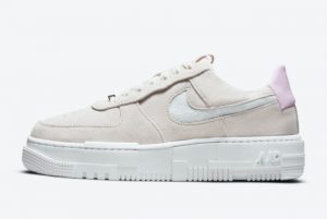 Cheap Nike Wmns Air Force 1 Pixel Beige Pink 2021 For Sale DQ0827-100