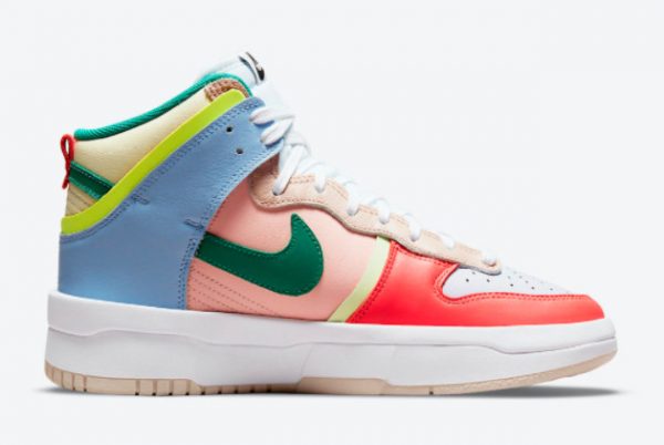 Cheap Nike WMNS Dunk High Rebel Cashmere/Green Noise-Pale Coral 2021 For Sale DH3718-700-1