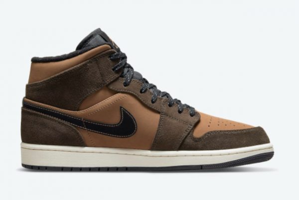 Latest Air Jordan 1 Mid Brown/White 2021 For Sale DC7294-200-1