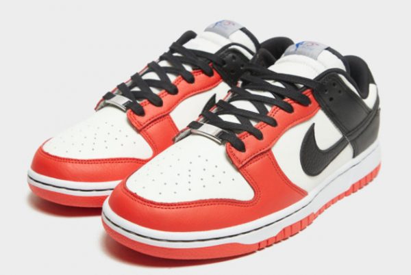 Latest NBA x Nike Dunk Low EMB Chicago Sail/Black-Black-Chile Red 2021 For Sale DD3363-100-1