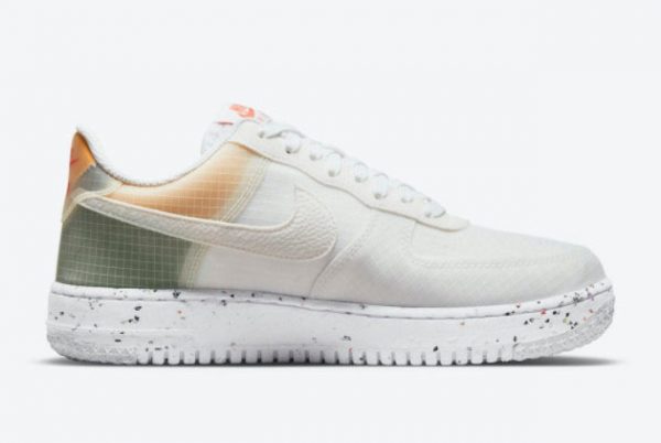Latest Nike Air Force 1 Crater White/White-Orange 2021 For Sale DH2521-100-1