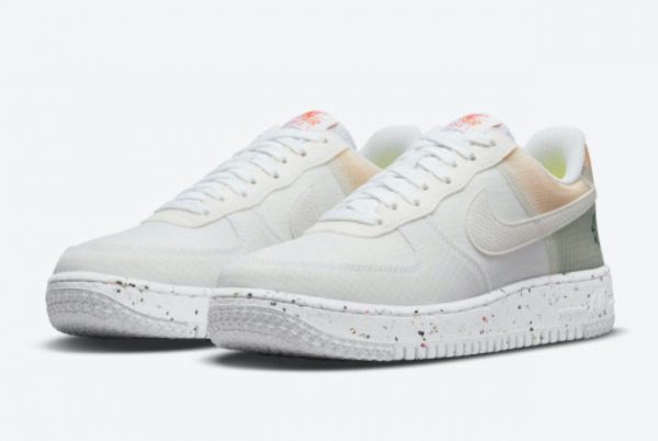 Latest Nike Air Force 1 Crater White/White-Orange 2021 For Sale DH2521-100-2