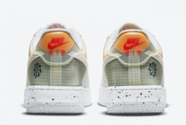 Latest Nike Air Force 1 Crater White/White-Orange 2021 For Sale DH2521-100-3