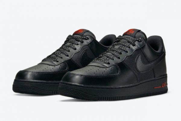 Latest Nike Air Force 1 Low Black Red 2021 For Sale DO6389-001-2