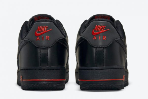 Latest Nike Air Force 1 Low Black Red 2021 For Sale DO6389-001-3