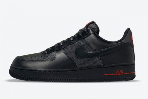 Latest Nike Air Force 1 Low Black Red 2021 For Sale DO6389-001