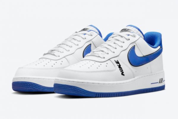 Latest Nike Air Force 1 Low White/Royal Blue-Black 2021 For Sale DC8873-100-2