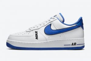 Latest Nike Air Force 1 Low White/Royal Blue-Black 2021 For Sale DC8873-100