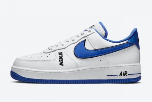 Latest Nike Air Force 1 Low White/Royal Blue-Black 2021 For Sale DC8873-100