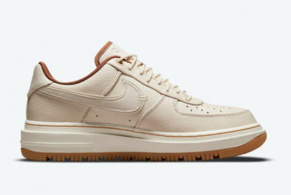 Latest Nike Air Force 1 Luxe Pecan Pearl White/Pale Ivory-Pecan-Gum Yellow 2021 For Sale DB4109-200-1