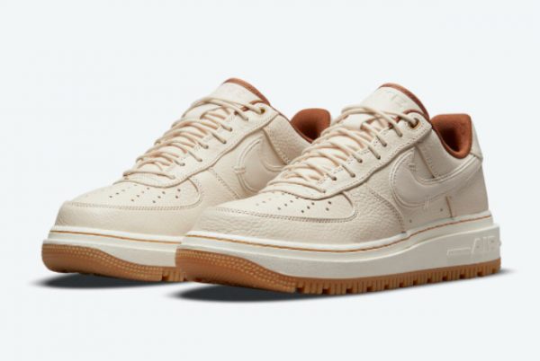Latest Nike Air Force 1 Luxe Pecan Pearl White/Pale Ivory-Pecan-Gum Yellow 2021 For Sale DB4109-200-2