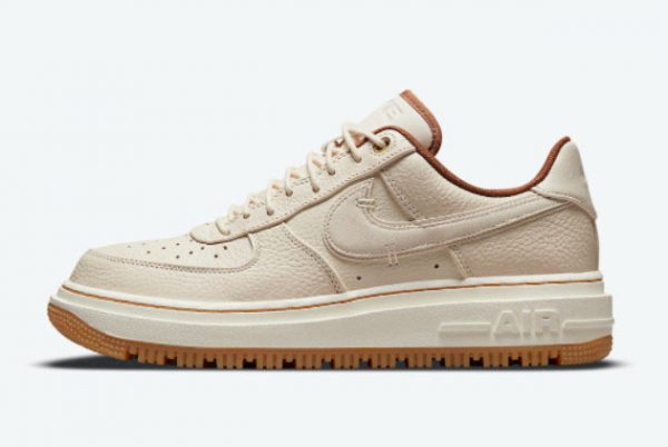 Latest Nike Air Force 1 Luxe Pecan Pearl White/Pale Ivory-Pecan-Gum Yellow 2021 For Sale DB4109-200