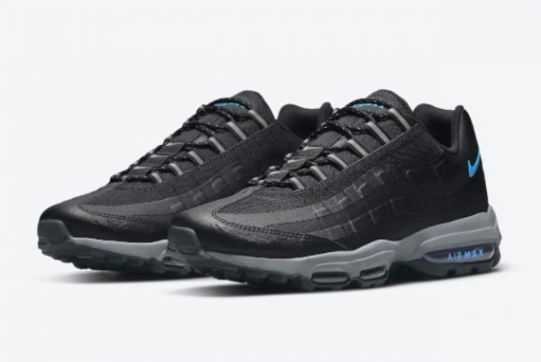 Latest Nike Air Max 95 Ultra Black/Bright Blue 2021 For Sale DO6705-001-1