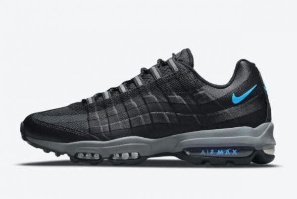 Latest Nike Air Max 95 Ultra Black/Bright Blue 2021 For Sale DO6705-001