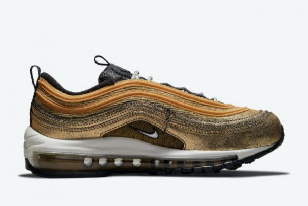 Latest Nike Air Max 97 Cracked Gold 2021 For Sale DO5881-700-1