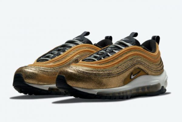 Latest Nike Air Max 97 Cracked Gold 2021 For Sale DO5881-700-2