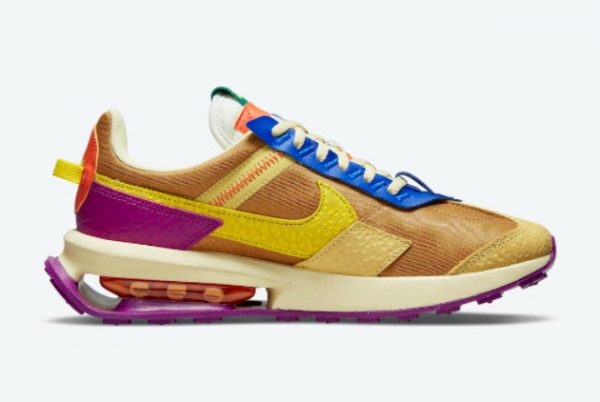 Latest Nike Air Max Pre-Day Wheat Yellow Strike-Red Plum-Orange 2021 For Sale DO6716-700-1