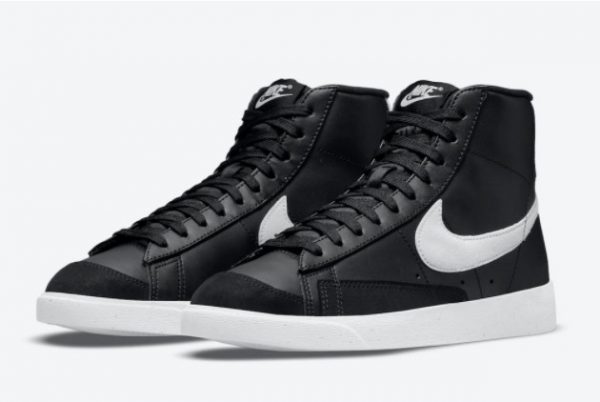 Latest Nike Blazer Mid ’77 Next Nature Black/White 2021 For Sale DO1344-001-1