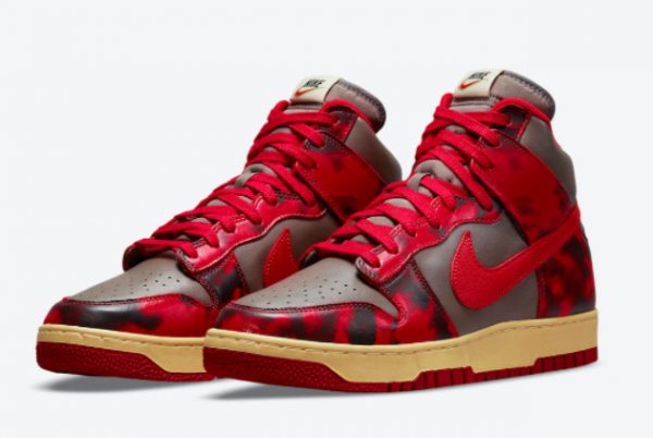 Latest Nike Dunk High 1985 SP Acid Wash University Red/Chile Red 2021 For Sale DD9404-600-2