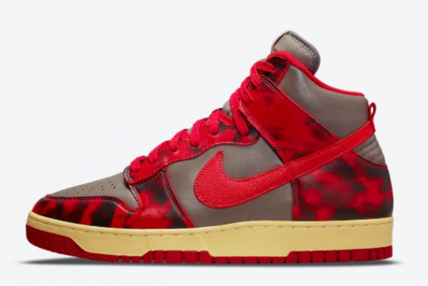 Latest Nike Dunk High 1985 SP Acid Wash University Red/Chile Red 2021 For Sale DD9404-600