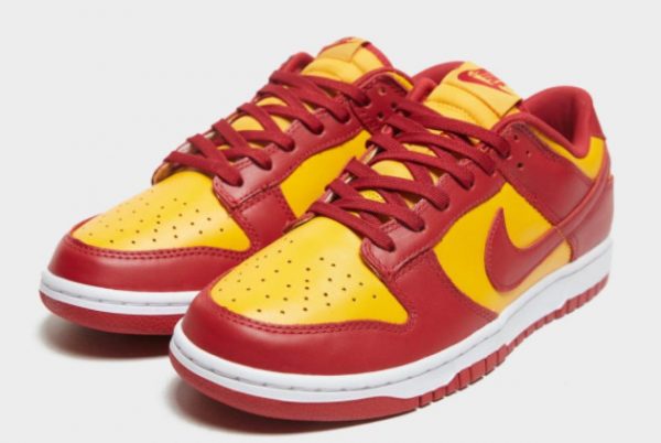 Latest Nike Dunk Low Midas Gold Midas Gold/Tough Red-White 2021 For Sale DD1391-701-1