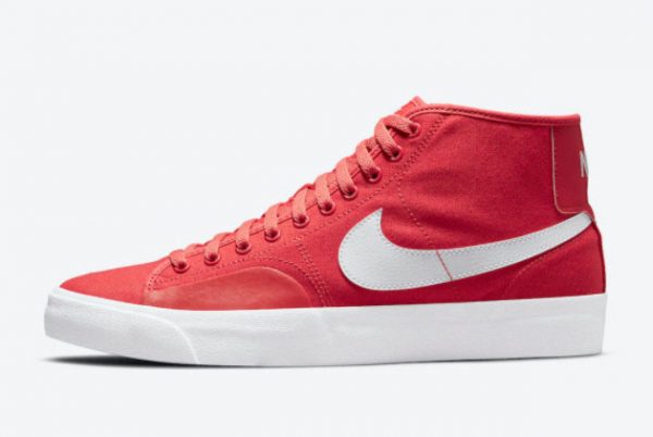 Latest Nike SB Blazer Court Mid Red/White 2021 For Sale DC8901-600