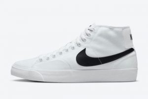 Latest Nike SB Blazer Court Mid White/Black 2021 For Sale DC8901-100
