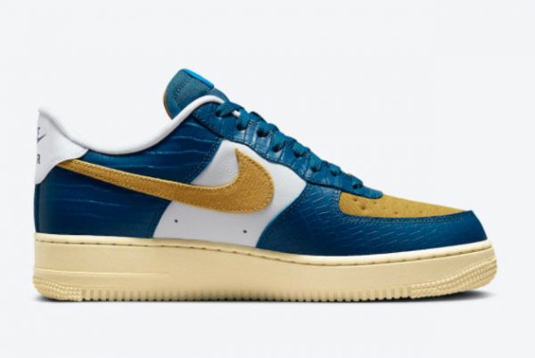 Latest Undefeated x Nike Air Force 1 Low Dunk vs AF1 Blue Croc 2021 For Sale DM8462-400-1