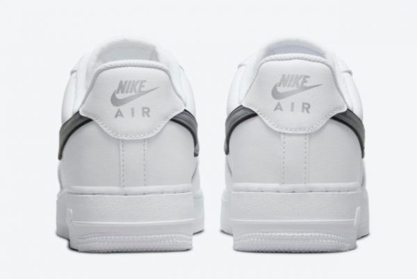 New Nike Air Force 1 Low White Metallic White/Metallic Silver-Black 2021 For Sale DD1523-100-2