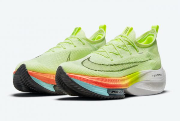 New Nike Air Zoom Alphafly NEXT% Barely Volt Hyper Orange-Dynamic Turquoise-Black 2021 For Sale CI9925-700-2