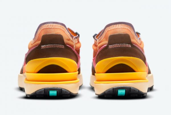 New Nike Waffle One Exeter Edition Orange Pulse Baroque Brown-University Gold-Pinksicle 2021 For Sale DM8114-800-2