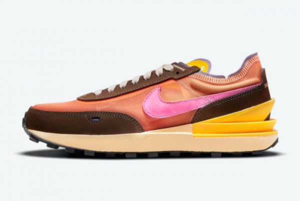 New Nike Waffle One Exeter Edition Orange Pulse Baroque Brown-University Gold-Pinksicle 2021 For Sale DM8114-800