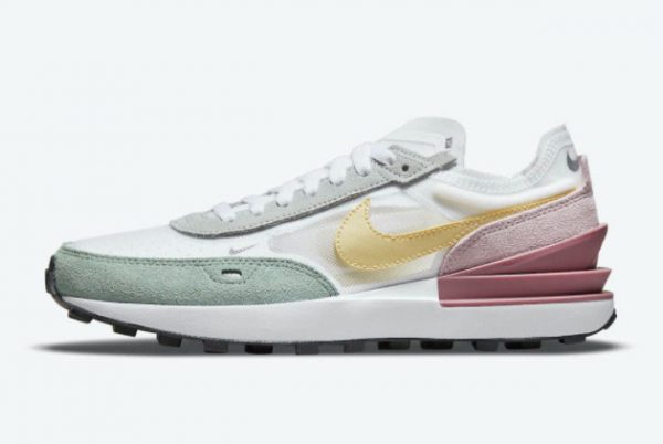 New Nike Waffle One White/Regal Pink-Light Mulberry-Lemon Drop 2021 For Sale DN5062-100
